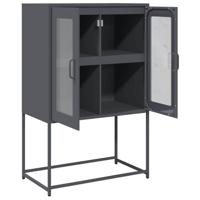 Hoge kast 68x39x107 cm staal antracietkleurig - thumbnail