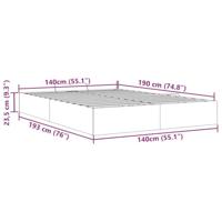 Bedframe zonder matras 140x190 cm stof donkerbruin - thumbnail