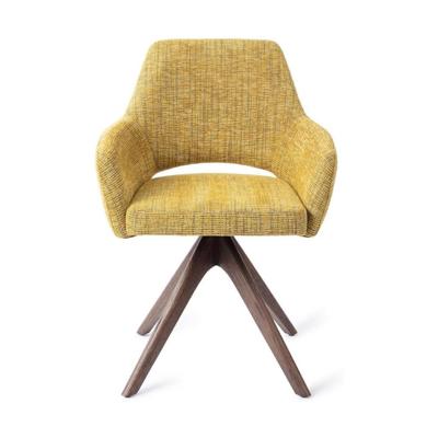 Jesper Home Yanai eetkamerstoel Lemon Limes revolve oak walnut