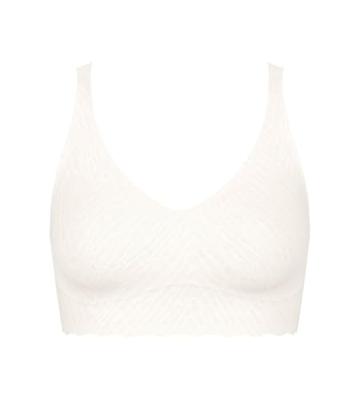 Sloggi Zero Feel Kanten Bralette gevuld - Bliss - Bh Top met smalle bandjes - Uitneembare vulling - XL - Wit - XL - XL - XL - XL - XL - XL -