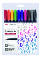 Tombow • fudenosuke brushpen hard tip 10pcs - thumbnail