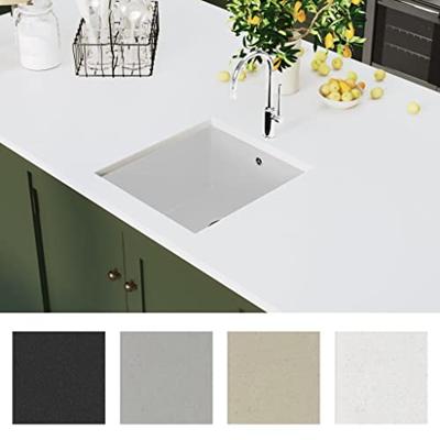 VidaXL Gootsteen enkele bak graniet wit