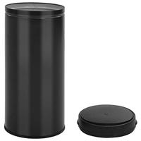VidaXL Prullenbak met automatische sensor 80 l koolstofstaal zwart - thumbnail