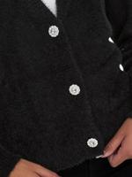 Only Onlella Piumo Ls Cardigan Nca Knt 15259564 Vest Black - thumbnail