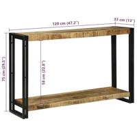 Wandtafel Bruin 120 x 33 x 75 cm Massief ruw mangohout - thumbnail