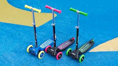 Rebel ZAB0121G - Driewielige kids step Kids Wheels - Vanaf 3 jaar - Zwart/groen - thumbnail