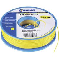 Conrad Components 1180523 Schakeldraad Yv 1 x 0.20 mm² Geel 25 m - thumbnail
