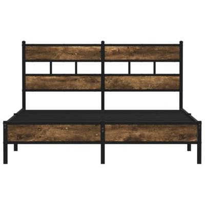Bedframe met hoofdbord zonder matras sonoma eiken 140x190 cm