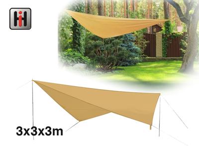 Zonnedoek Beige - Schaduw doek - 3 x 3 x 3 meter