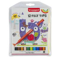 Viltstift bruynzeel kids assorti 12 stuks - thumbnail