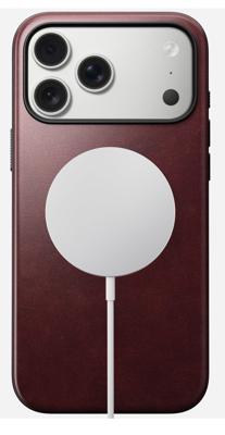 Nomad Horween Modern lederen hoesje iPhone 17 Pro Max - Burgundy