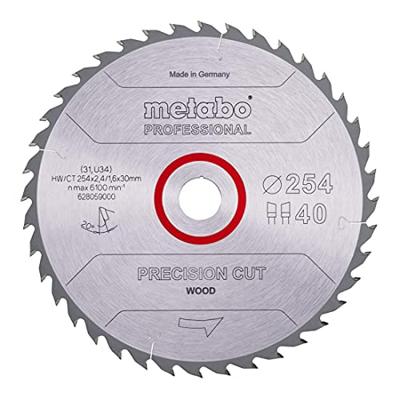 Metabo Cirkelzaagblad "Precision Cut" HW/CT Ø 254 mm, 40T WZ 20° - 628059000 Metabo Cirkelzaagblad "Precision Cut" HW/CT Ø 254 mm, 40T WZ 20° - 628059000