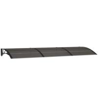 VidaXL Deurluifel 300x100 cm polycarbonaat zwart - thumbnail