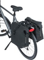 Basil soho dubbele fietstas nordlicht - waterdicht, pu, rolltopsluiting, geschikt voor mik, 41 ltr, night zwart - thumbnail