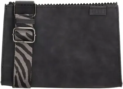 Zebra merel schoudertas zwart