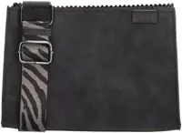 Zebra merel schoudertas zwart - thumbnail