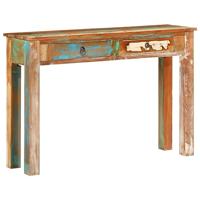 Wandtafel 110x30x75 cm massief gerecycled hout - thumbnail
