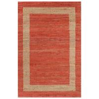 vidaXL Vloerkleed handgemaakt 120x180 cm jute rood - thumbnail