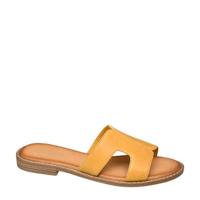 5th Avenue leren slippers geel - thumbnail