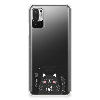 Xiaomi Redmi Note 10/10T 5G | Poco M3 Pro Telefoonhoesje met Naam Cat Good Day Xiaomi Redmi Note 10/10T 5G | Poco M3 Pro Telefoonhoesje met Naam Cat Good Day