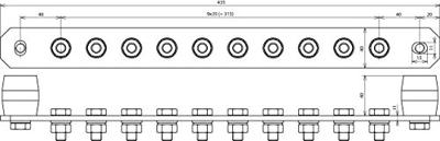 DEHN 472217 PAS I 10AP M10 CU Schroefklemblok 39 kA 1 stuk(s)