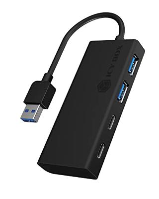 ICY BOX HUB1426-U3 interface hub USB 3.0 (3.1 Gen 1) Type-A 5000 Mbit/s Zwart