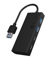 ICY BOX IB-HUB1426-U3, USB 3.2 Gen 1 Hub Type-A zu 2x Type-C® u. 2x Type-A USB Anschl. USB 3.2 Gen 1-hub 4 poorten Via PC bedienbaar Zwart - thumbnail