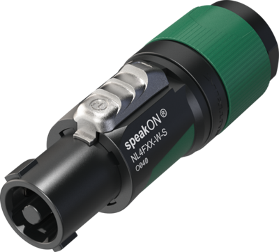 Neutrik NL4FXX-W-S 4-polige speakON plug klein