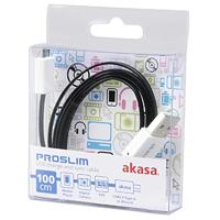 Akasa USB-kabel USB 2.0 USB-A stekker, USB-micro-B stekker 0.15 m Zwart Zeer flexibel, Vergulde steekcontacten, UL gecertificeerd AK-CBUB16-15BK - thumbnail