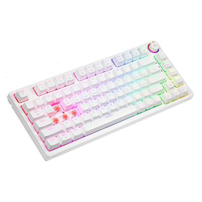 SAVIO PHENIX WHITE Draadloos mechanisch toetsenbord, Gateron Red Pro, ABS