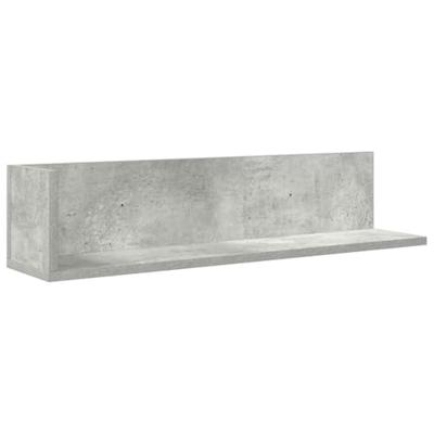 Wandschappen 2 st 75x16,5x16,5 cm bewerkt hout betongrijs Wandschappen 2 st 75x16,5x16,5 cm bewerkt hout betongrijs