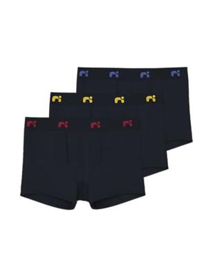 Name it 3-pak jongens boxershorts - Basic - Katoenen jongens onderbroeken - Zwart - Grijs - Donkerblauw - 164 - Onderbroek - Ondergoed - 164 -