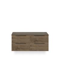 Seville Badmeubelset 120 cm - 4 laden - Wastafel Blad Tabacco Edge greep - thumbnail