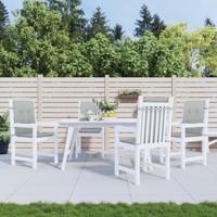 Stoelkussens 4 st lage rug 100x50x4 cm stof lichtgrijs - thumbnail