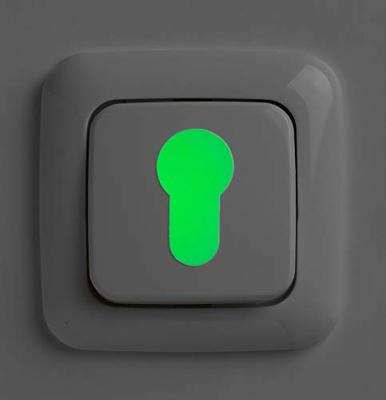 SecuCare Glow in the dark sticker voor cilinders van sloten