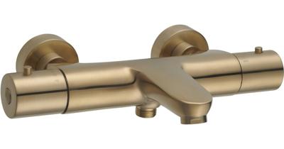 Saqu Shine thermostatische badkraan geborsteld messing pvd-coating