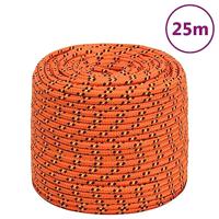 VidaXL Boottouw 6 mm 25 m polypropyleen oranje - thumbnail