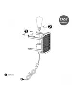 Wandlamp Weave 15/15/20cm, Zwart, Muurlamp gemaakt van metaal, geschikt voor E27 LED lichtbron, wandlamp geschikt voor woonkamer, slaapkamer - thumbnail