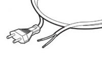 Aansluitsnoer EURO 2 M 2 x 0.75 mm wit - thumbnail
