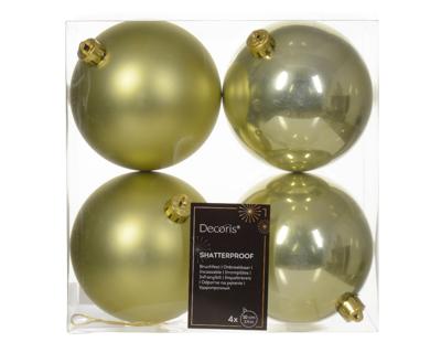 Kerstbal kunststof d10 cm pstch 4st kerst Decoris - Decoris Kerstbal kunststof d10 cm pstch 4st kerst Decoris - Decoris
