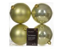 Kerstbal kunststof d10 cm pstch 4st kerst Decoris - Decoris - thumbnail