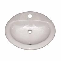 Wastafel VM Isifix Isicentro 51x44cm Porselein Inbouw Wit Met Overloop - thumbnail