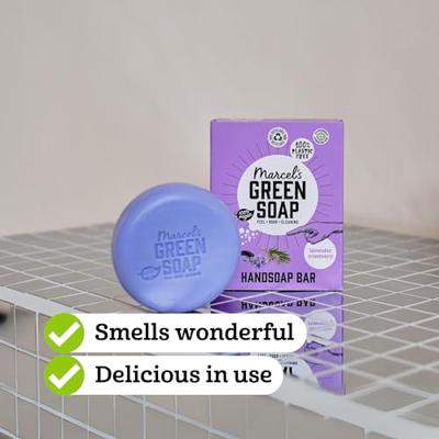 Marcel&apos;s Green Soap Handzeep blok- lavendel & rozemarijn - 90gr - thumbnail