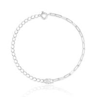 Verfijnde Elenza Zilveren Armband met Zirkonia - Subtiele Luxe voor Dames - thumbnail