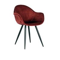 LABEL51 Eetkamerstoel 'Forli', Velvet, kleur Groen - thumbnail