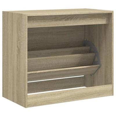 VidaXL Schoenenkast 80x42x69 cm bewerkt hout sonoma eikenkleurig