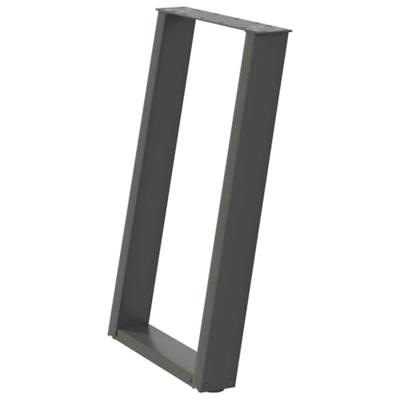 Eettafelpoten 2 st U-vormig 60x(72-73) cm staal antraciet