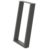 Eettafelpoten 2 st U-vormig 60x(72-73) cm staal antraciet - thumbnail