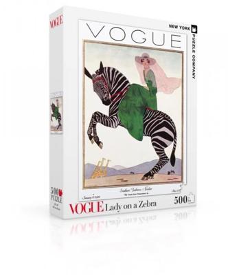 New York Puzzle Company Lady op een Zebra - 500 stukjes New York Puzzle Company Lady op een Zebra - 500 stukjes