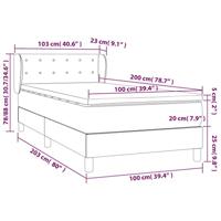 Boxspring met matras stof taupe 100x200 cm - thumbnail